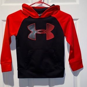 Under Armour Hoodie Boys Black/Red Size 5